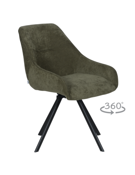 Трапезен стол MARSALA - маслено зелен