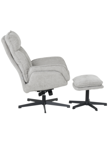 Кресло с табуретка ANDREA - светлосиво