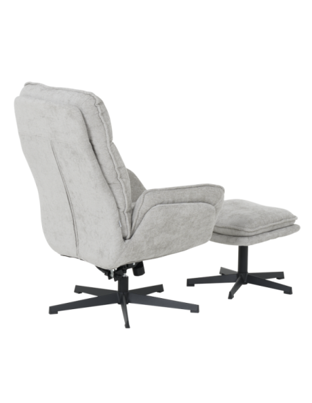 Кресло с табуретка ANDREA - светлосиво