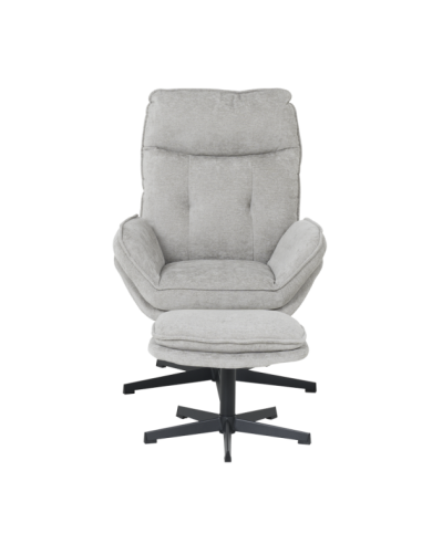 Кресло с табуретка ANDREA - светлосиво