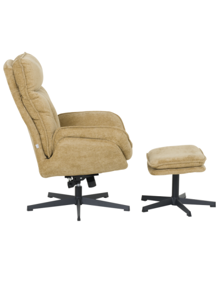 Кресло с табуретка ANDREA - горчица