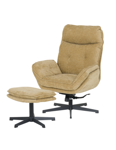 Кресло с табуретка ANDREA - горчица