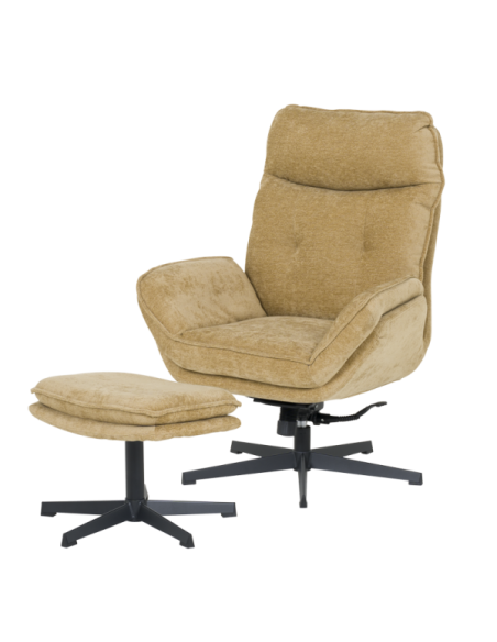 Кресло с табуретка ANDREA - горчица