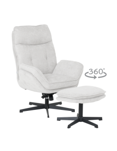 Кресло с табуретка ANDREA - шампанско