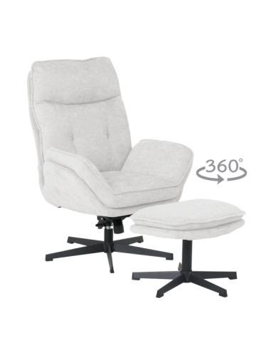 Кресло с табуретка ANDREA - шампанско