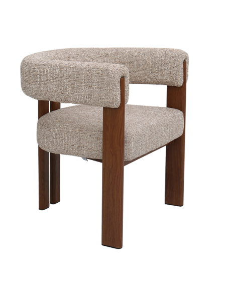 Трапезен стол DOMAR - кафяв 170 RS2