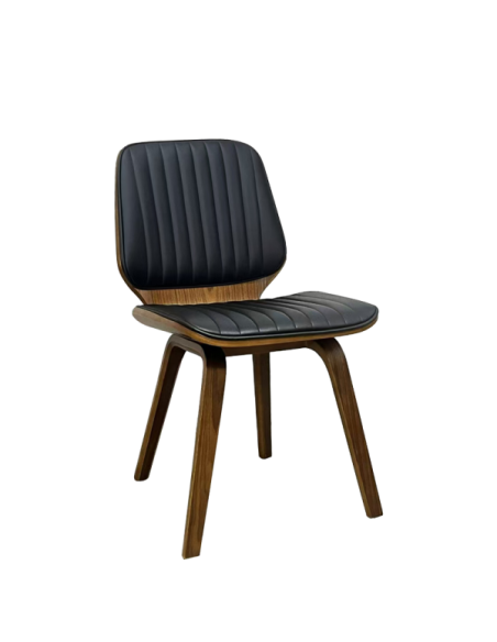 Трапезен стол Carmen 9978 - орех/черен