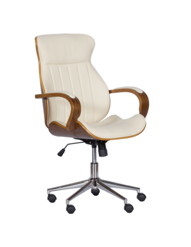 Президентски офис стол Carmen 6402 - орех-крем