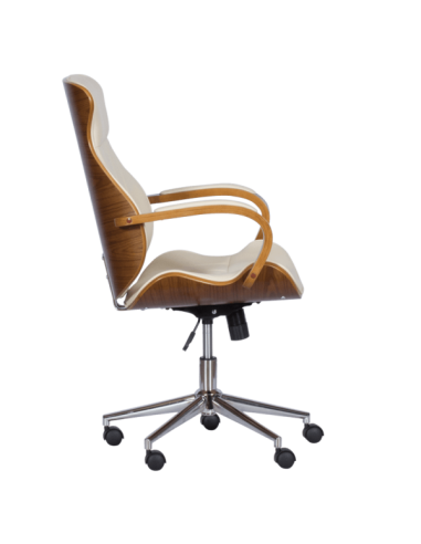 Президентски офис стол Carmen 6402 - орех-крем