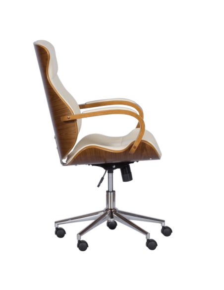 Президентски офис стол Carmen 6402 - орех-крем