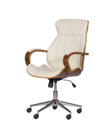 Президентски офис стол Carmen 6402 - орех-крем