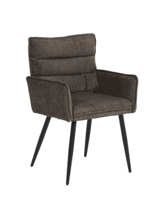 Трапезен стол с подлакътници IKSAN - тъмнокафяв R45