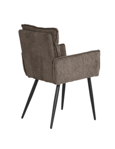 Трапезен стол с подлакътници IKSAN - тъмнокафяв R45 2