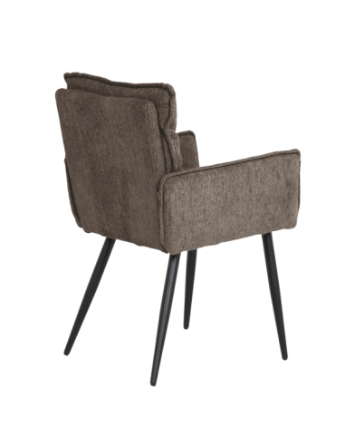 Трапезен стол с подлакътници IKSAN - тъмнокафяв R45