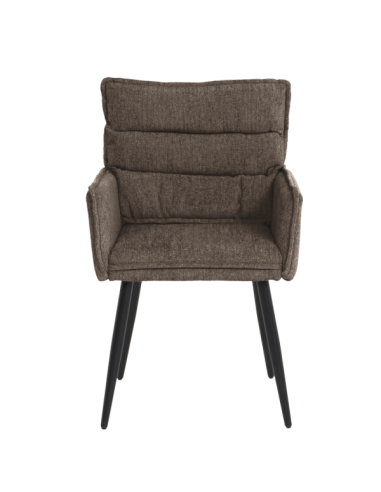 Трапезен стол с подлакътници IKSAN - тъмнокафяв R45