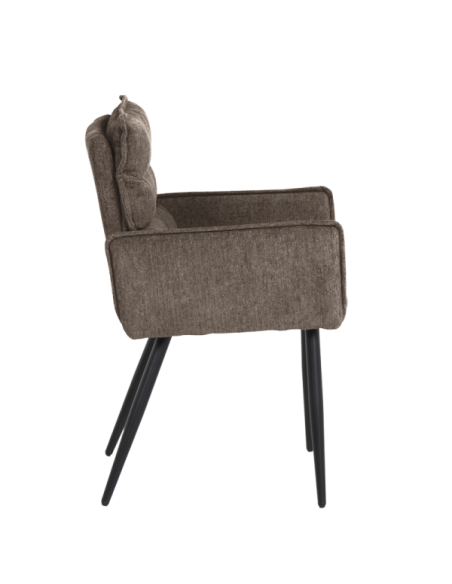 Трапезен стол с подлакътници IKSAN - тъмнокафяв R45