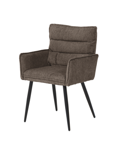 Трапезен стол с подлакътници IKSAN - тъмнокафяв R45