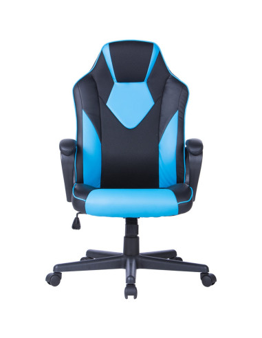 Геймърски стол STORM - синя еко кожа