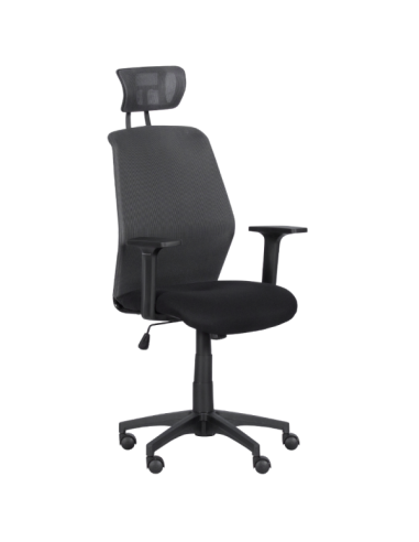 Президентски офис стол Carmen 7535 - тъмносив - черен