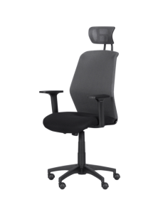 Президентски офис стол Carmen 7535 - тъмносив - черен 2