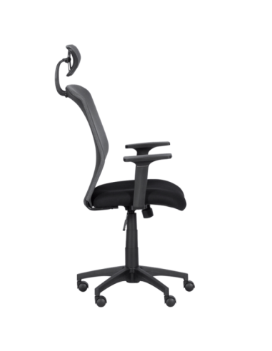 Президентски офис стол Carmen 7535 - тъмносив - черен