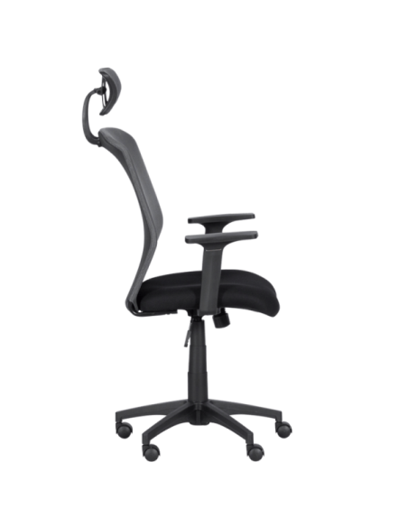 Президентски офис стол Carmen 7535 - тъмносив - черен