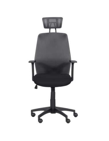 Президентски офис стол Carmen 7535 - тъмносив - черен