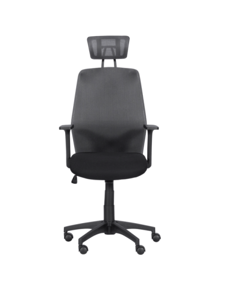 Президентски офис стол Carmen 7535 - тъмносив - черен