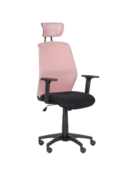 Президентски офис стол Carmen 7535 - розово - черен