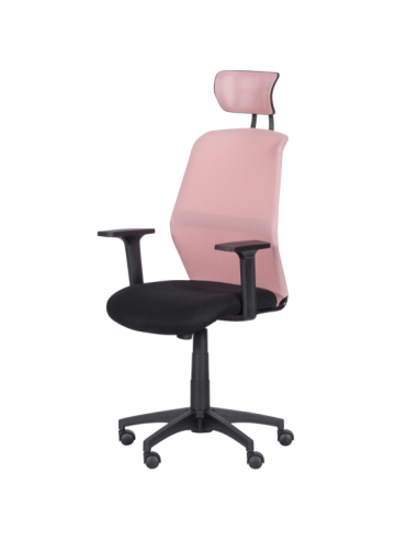 Президентски офис стол Carmen 7535 - розово - черен