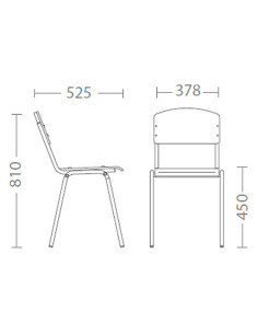 Ученически стол Tina black Бук E-263 2