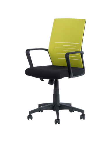 Работен офис стол Carmen 7041 - черен - зелен