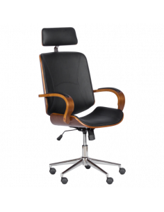 Президентски офис стол Carmen 6401 - орех - черно