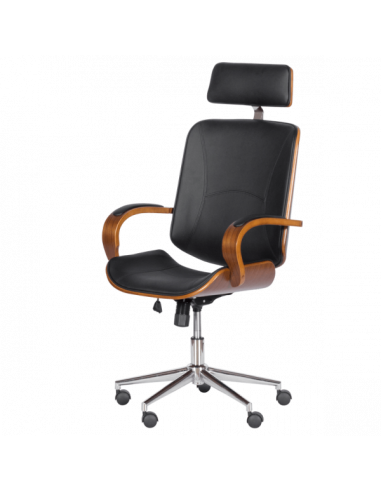 Президентски офис стол Carmen 6401 - орех - черно