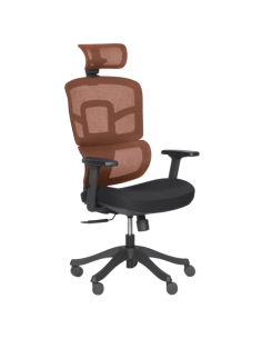 Ергономичен стол Carmen 7582 - оранжев-черен