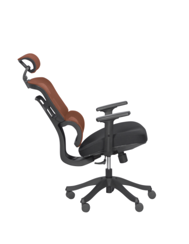 Ергономичен стол Carmen 7582 - оранжев-черен