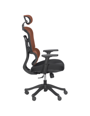 Ергономичен стол Carmen 7582 - оранжев-черен