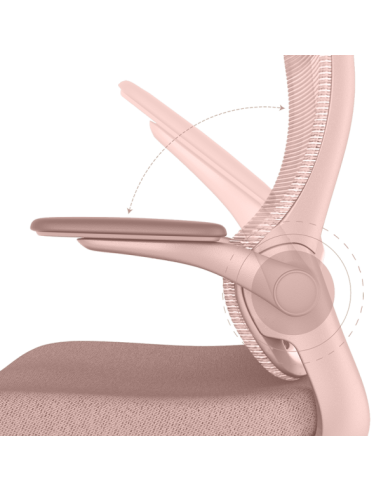 Ергономичен стол BAKU - светлорозов