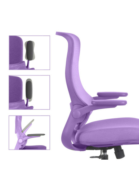 Ергономичен стол BAKU - лилав