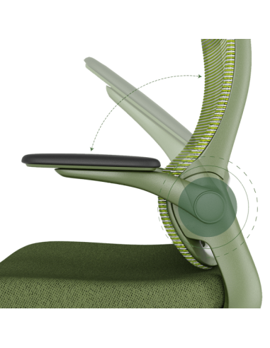 Ергономичен стол BAKU - зелен