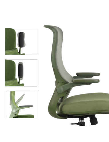 Ергономичен стол BAKU - зелен