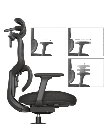 Ергономичен стол LERIK - черен