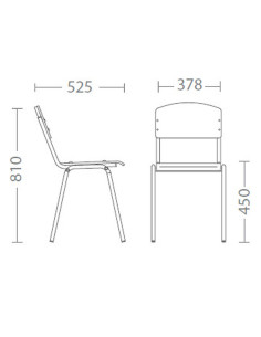 Ученически стол Tina Alu Бук E-263 2