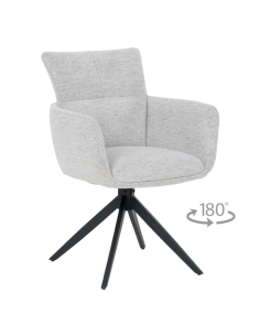 Трапезен стол GILES - бял меланж