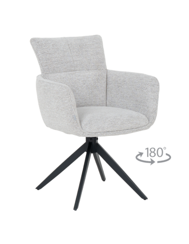 Трапезен стол GILES - бял меланж