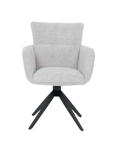 Трапезен стол GILES - бял меланж