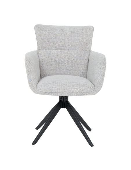 Трапезен стол GILES - бял меланж