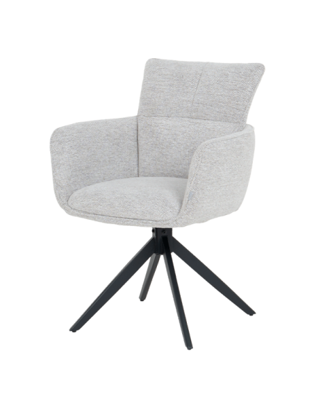 Трапезен стол GILES - бял меланж