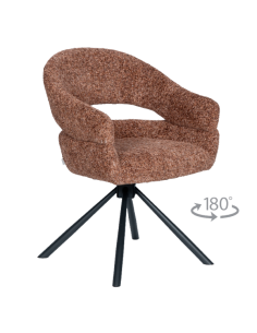 Трапезен стол SACABA - тъмнокафяв