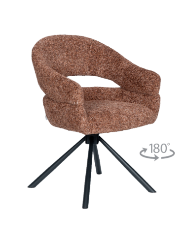 Трапезен стол SACABA - тъмнокафяв